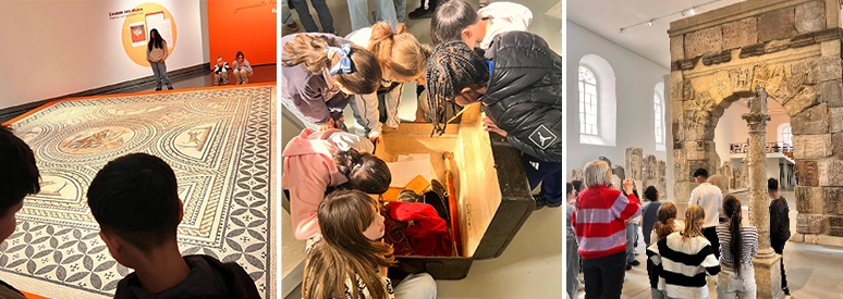 Kinder in einem Museum.